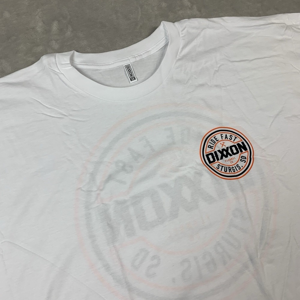 Dixxon Flannel Co T Shirt Men 3XL White Sturgis Ride Fast Corpo Short Sleeve